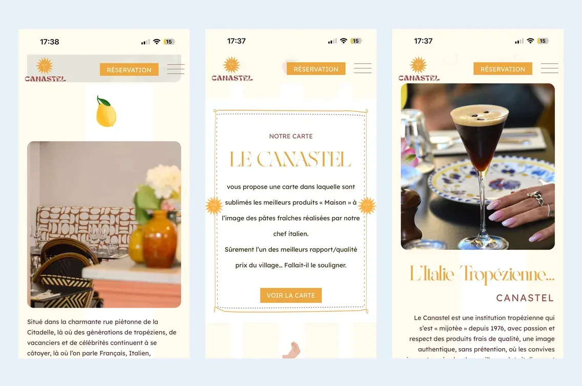 le canastel, pages du site